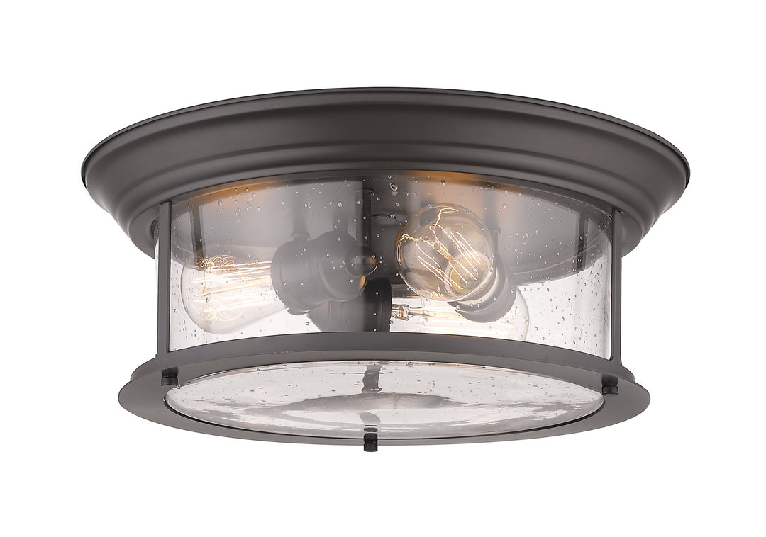 Sonna Three Light Flush Mount in Bronze - available from The Lighting Shoppe, trusted by Canadian homeowners