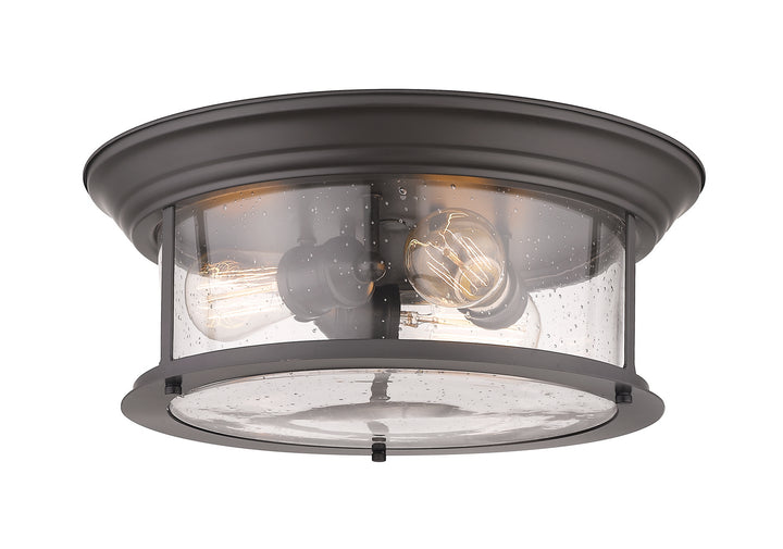 Sonna Three Light Flush Mount in Bronze - available from The Lighting Shoppe, trusted by Canadian homeowners