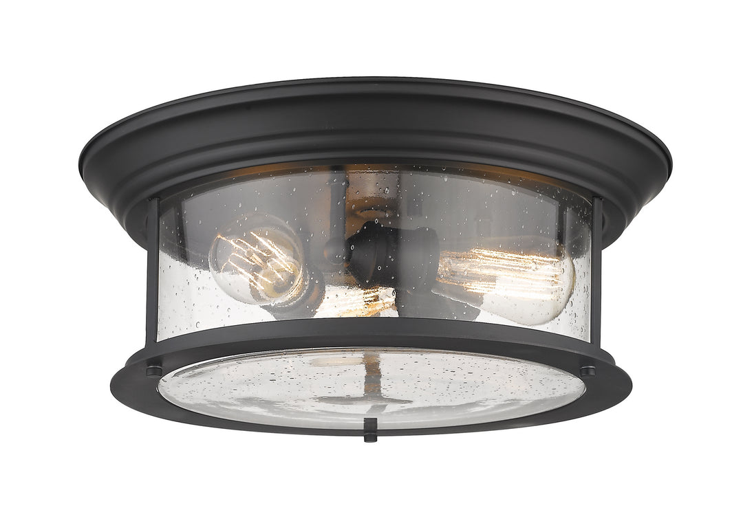 Sonna Three Light Flush Mount in Matte Black - available from The Lighting Shoppe, trusted by Canadian homeowners