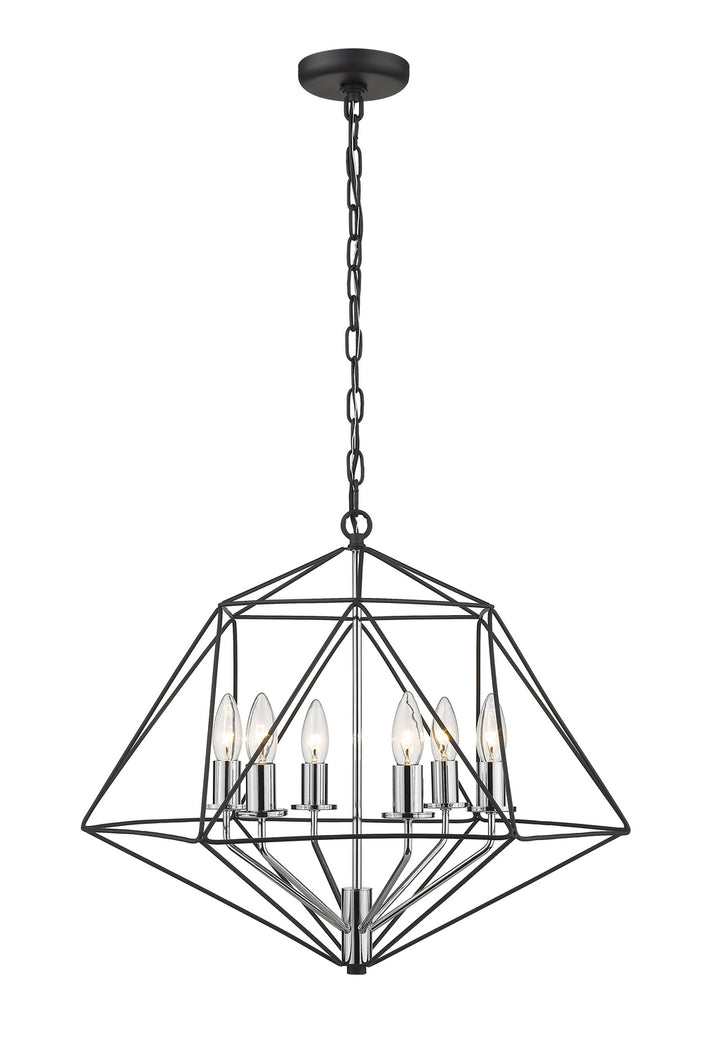 Z-Lite Canada - 918-22MB-CH - Six Light Chandelier - Geo - Matte Black + Chrome