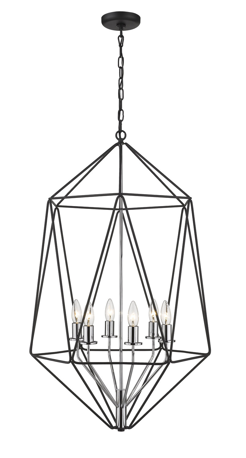 Z-Lite Canada - 918-35MB-CH - Six Light Chandelier - Geo - Matte Black + Chrome