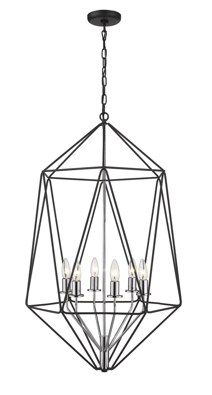 Z-Lite Canada - 918-35MB-CH - Six Light Chandelier - Geo - Matte Black + Chrome