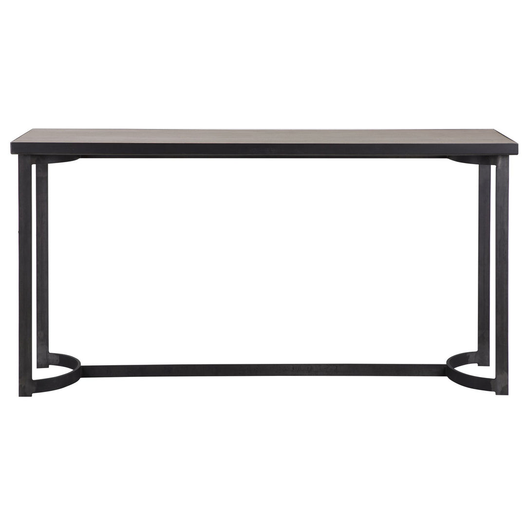 Basuto Console Table in Aged Steel - available from The Lighting Shoppe, trusted by Canadian homeowners