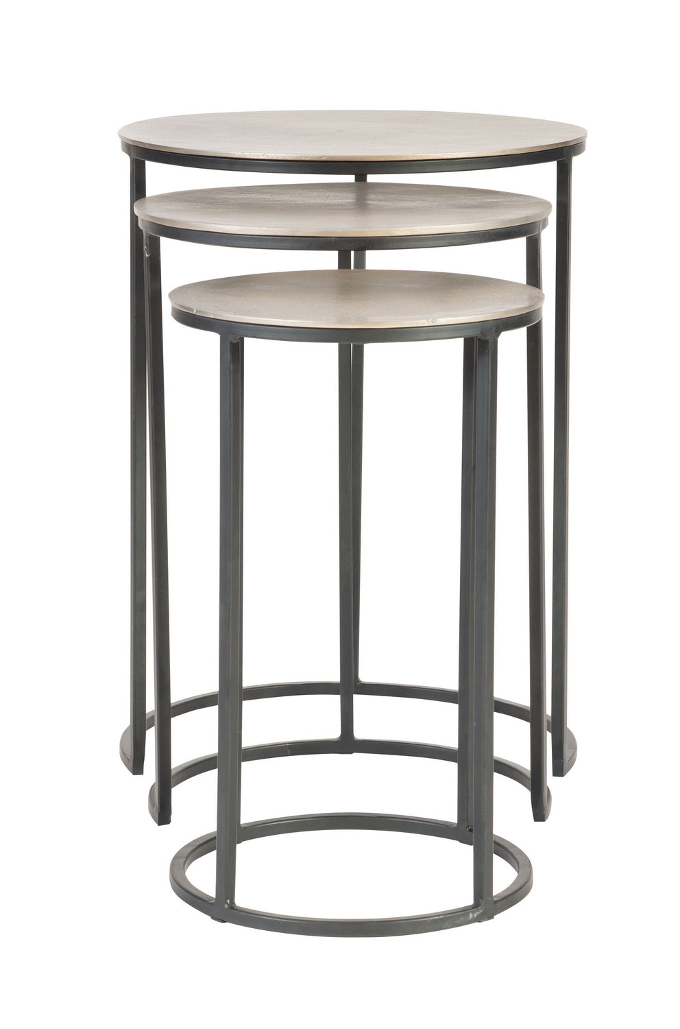 Erik Nesting Tables, Set/3 in Antique Nickel - available from The Lighting Shoppe, trusted by Canadian homeowners