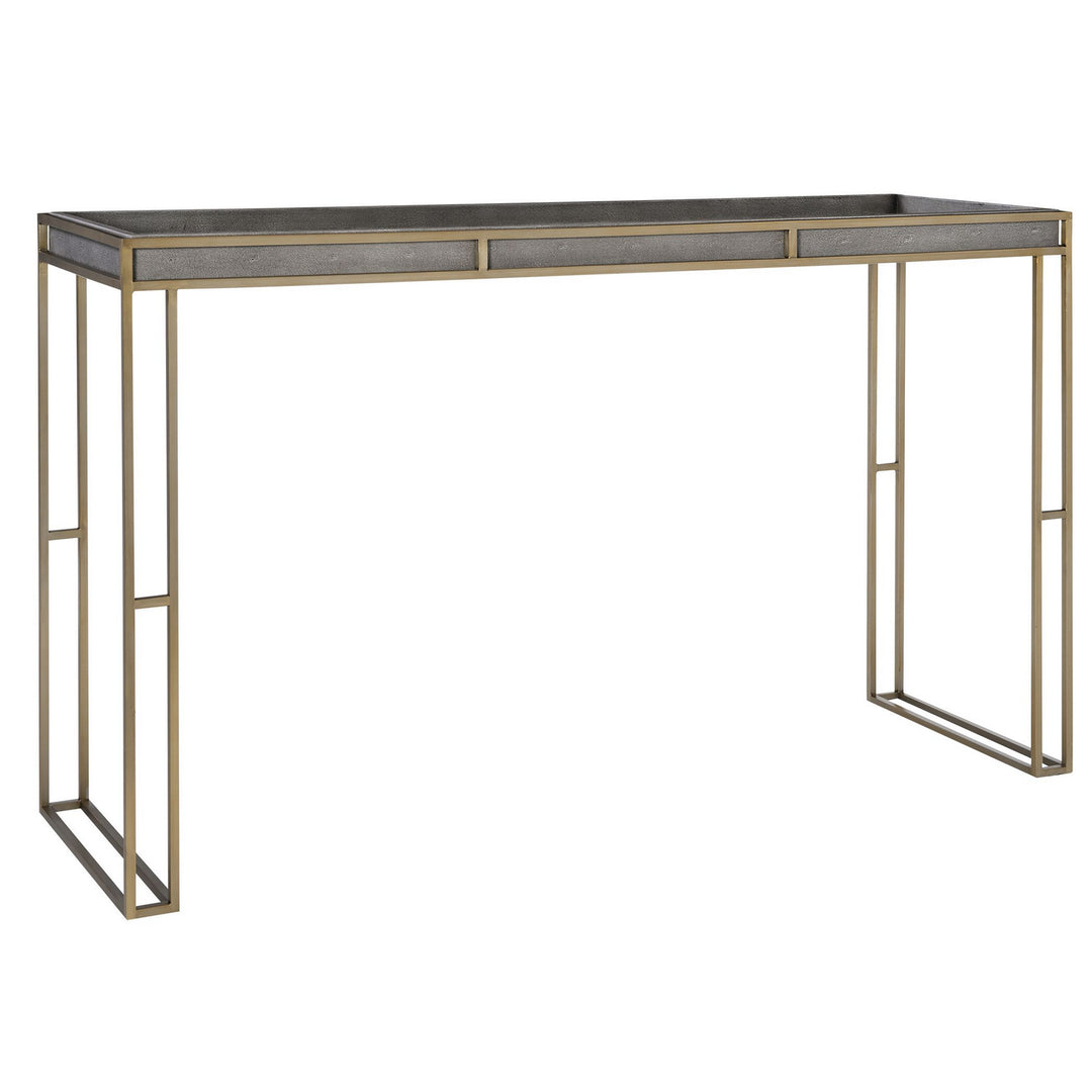 Cardew Console Table in Brushed Brass - available from The Lighting Shoppe, trusted by Canadian homeowners