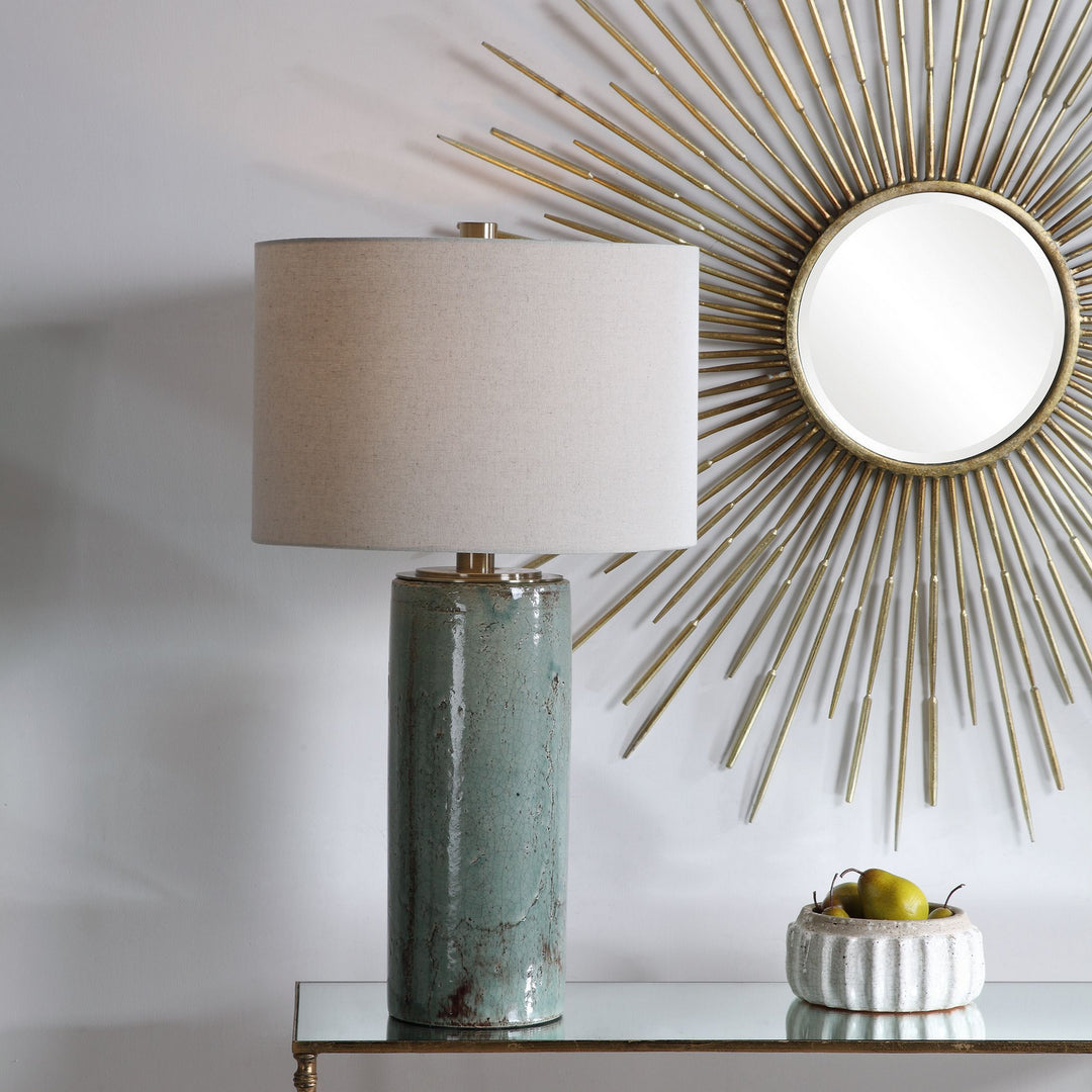 Callais One Light Table Lamp in Brushed Nickel - available from The Lighting Shoppe, trusted by Canadian homeowners