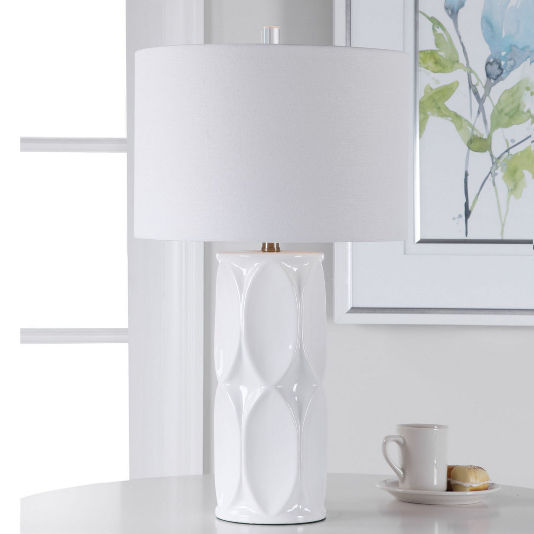 Sinclair One Light Table Lamp in Brushed Nickel - available from The Lighting Shoppe, trusted by Canadian homeowners