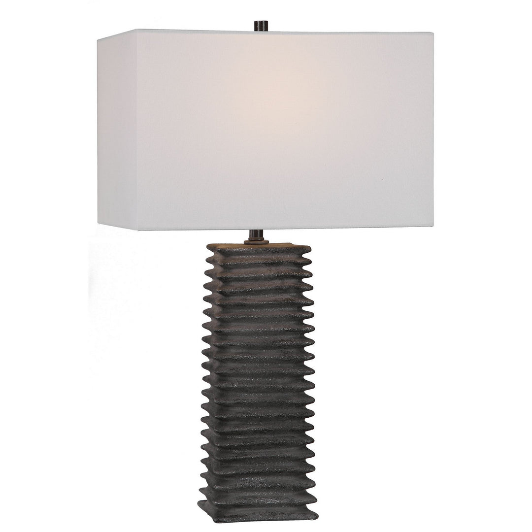 Sanderson One Light Table Lamp in Charcoal Glaze - available from The Lighting Shoppe, trusted by Canadian homeowners