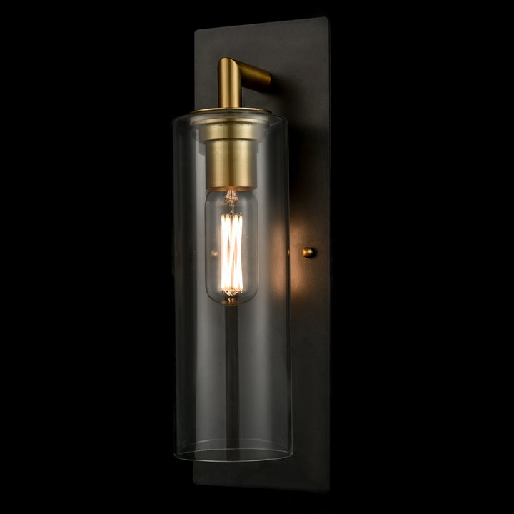 DVI Canada - DVP24772BR+GR-CL - One Light Wall Sconce - Barker - Brass And Graphite w/Clear Glass