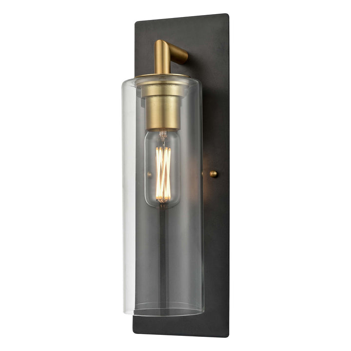 DVI Canada - DVP24772BR+GR-CL - One Light Wall Sconce - Barker - Brass And Graphite w/Clear Glass