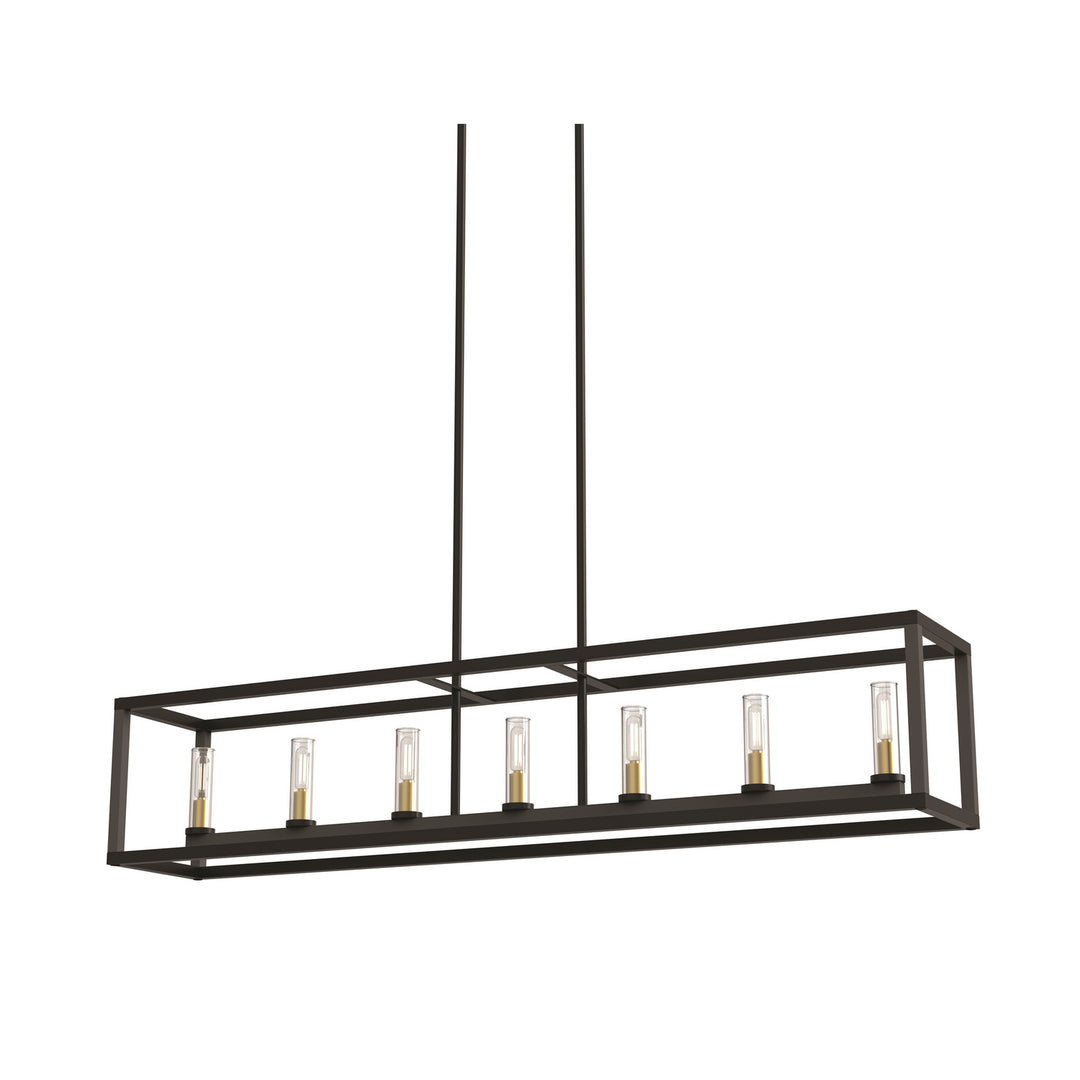 DVI Canada - DVP28104MF/GR-CL - Seven Light Linear Pendant - Sambre - Multiple Finishes And Graphite w/Clear Glass