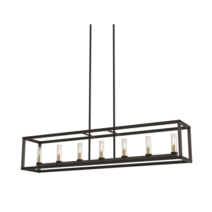 DVI Canada - DVP28104MF/GR-CL - Seven Light Linear Pendant - Sambre - Multiple Finishes And Graphite w/Clear Glass