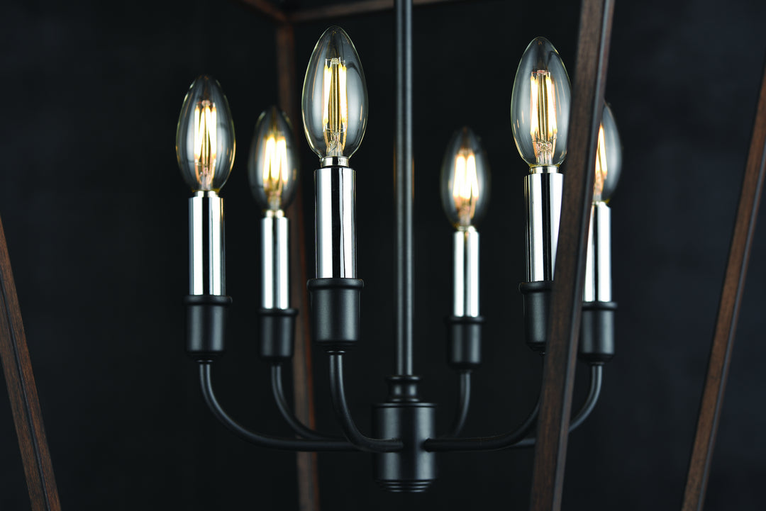 DVI Canada - DVP30148MF+GR - Six Light Foyer Pendant - Lundy'S Lane - Multiple Finishes And Graphite