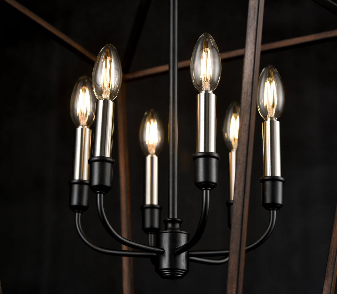 DVI Canada - DVP30148MF+GR - Six Light Foyer Pendant - Lundy'S Lane - Multiple Finishes And Graphite