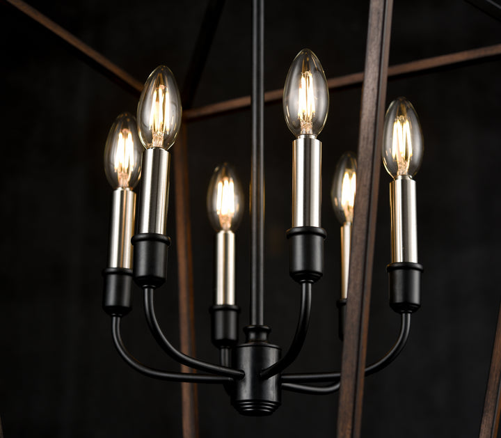 DVI Canada - DVP30148MF+GR - Six Light Foyer Pendant - Lundy'S Lane - Multiple Finishes And Graphite