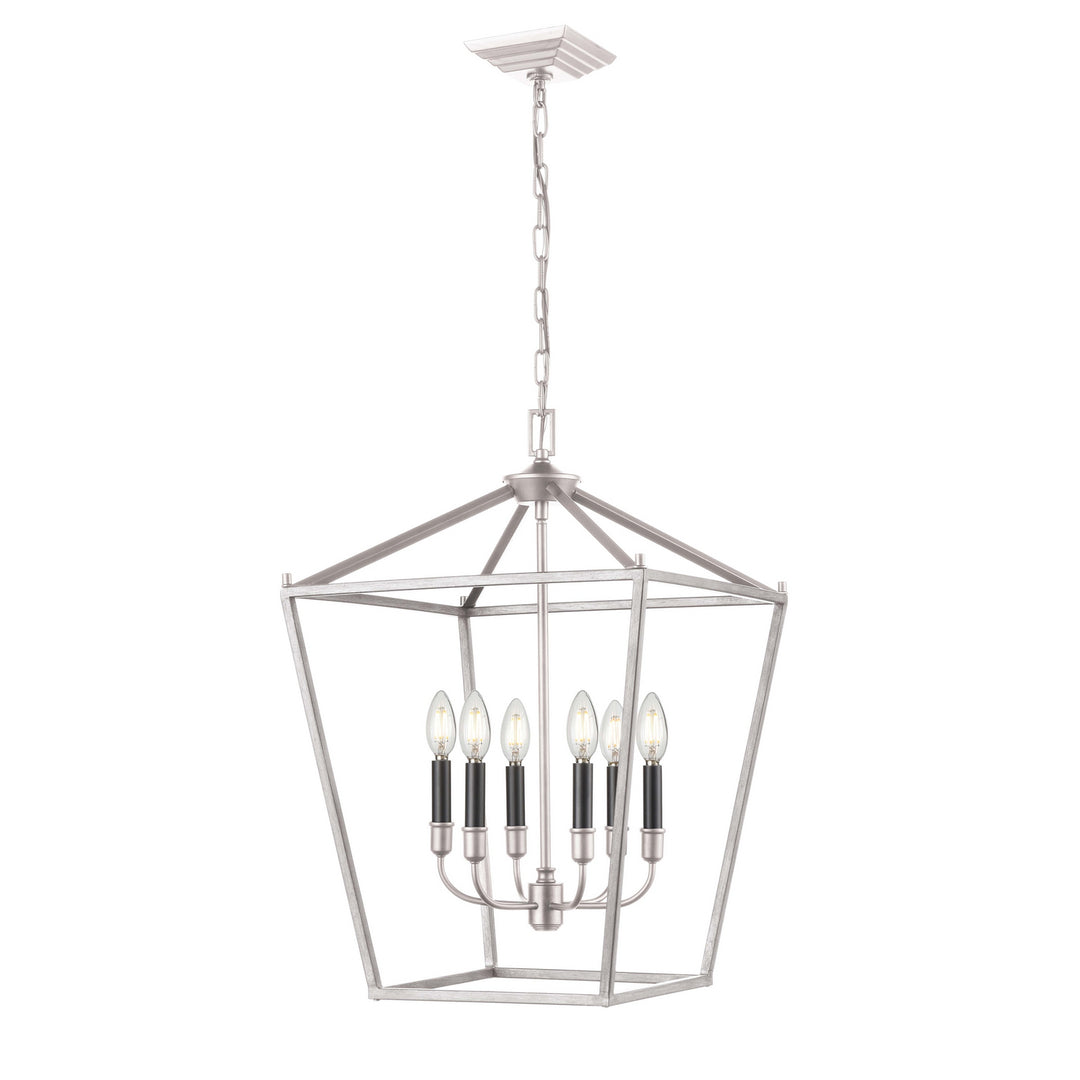 DVI Canada - DVP30148MF+SN - Six Light Foyer Pendant - Lundy'S Lane - Multiple Finishes And Satin Nickel