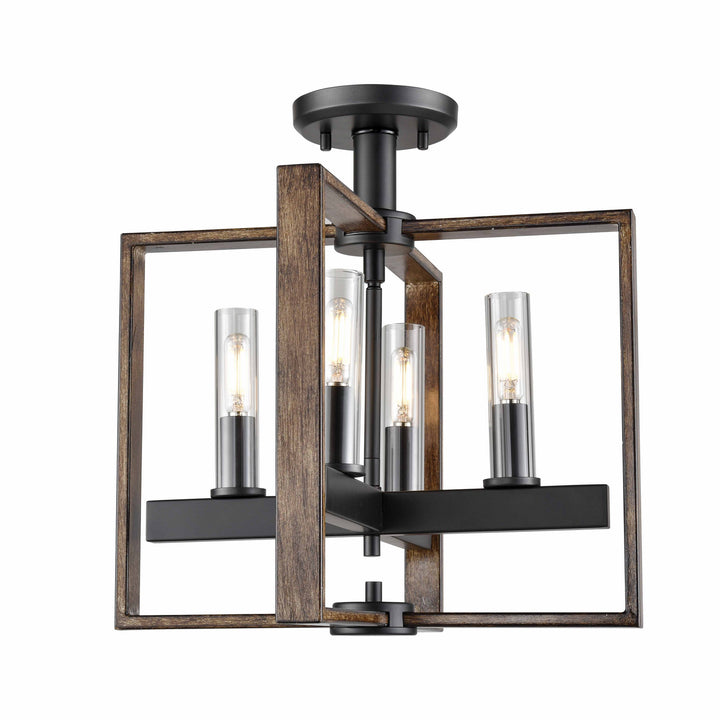 DVI Canada - DVP30211GR+IW-CL - Four Light Semi-Flush Mount - Blairmore - Ironwood On Metal And Graphite