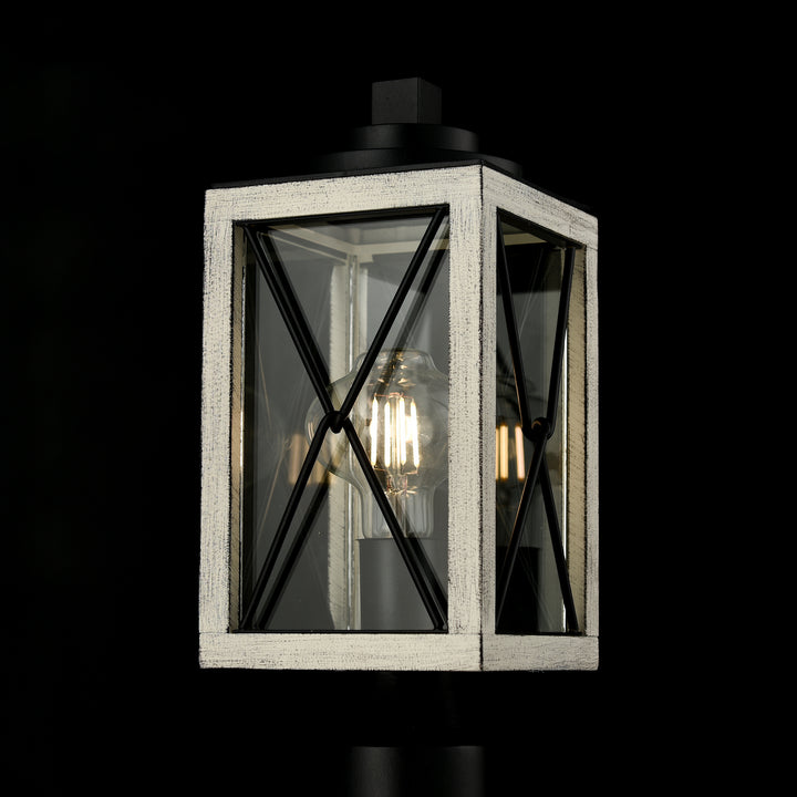 DVI Canada - DVP43377BK+BIW-CL - One Light Outdoor Post Lamp - County Fair Outdoor - Black/Birchwood On Metal