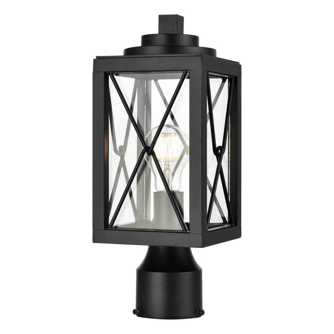 County Fair Outdoor One Light Outdoor Post Lamp in Black w/Clear Glass - available from The Lighting Shoppe, trusted by Canadian homeowners