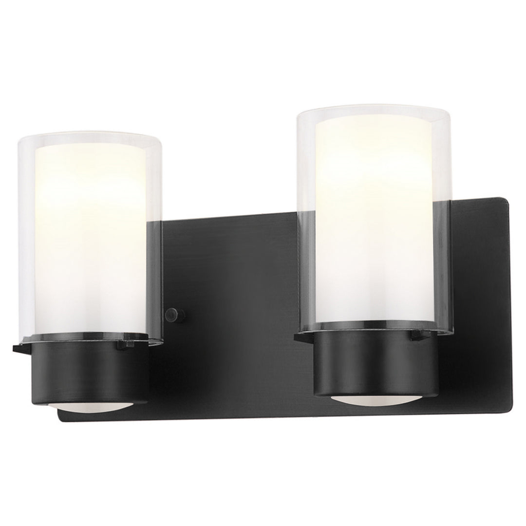 DVI Canada - DVP9022GR-OP - Two Light Vanity - Essex - Graphite w/Half Opal Glass