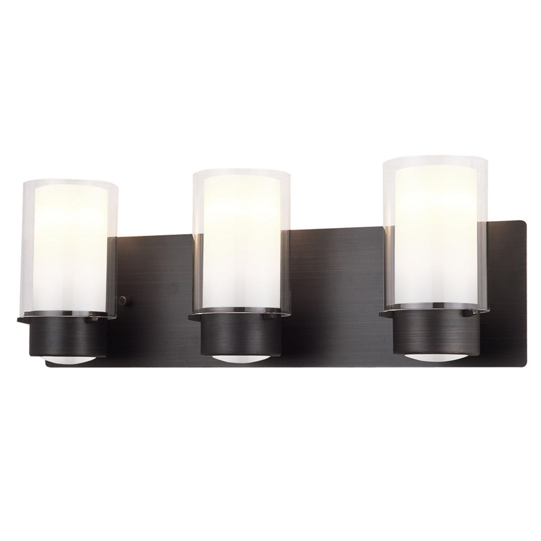 DVI Canada - DVP9043GR-OP - Three Light Vanity - Essex - Graphite w/Half Opal Glass