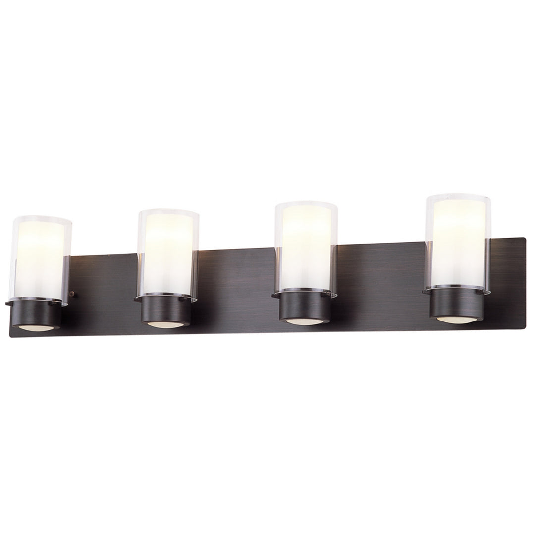 DVI Canada - DVP9044GR-OP - Four Light Vanity - Essex - Graphite w/Half Opal Glass