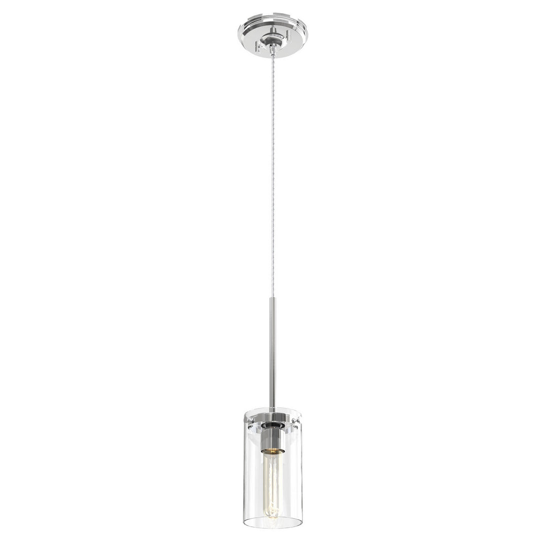 Erin One Light Pendant in Chrome With Clear Glass - available from The Lighting Shoppe, trusted by Canadian homeowners