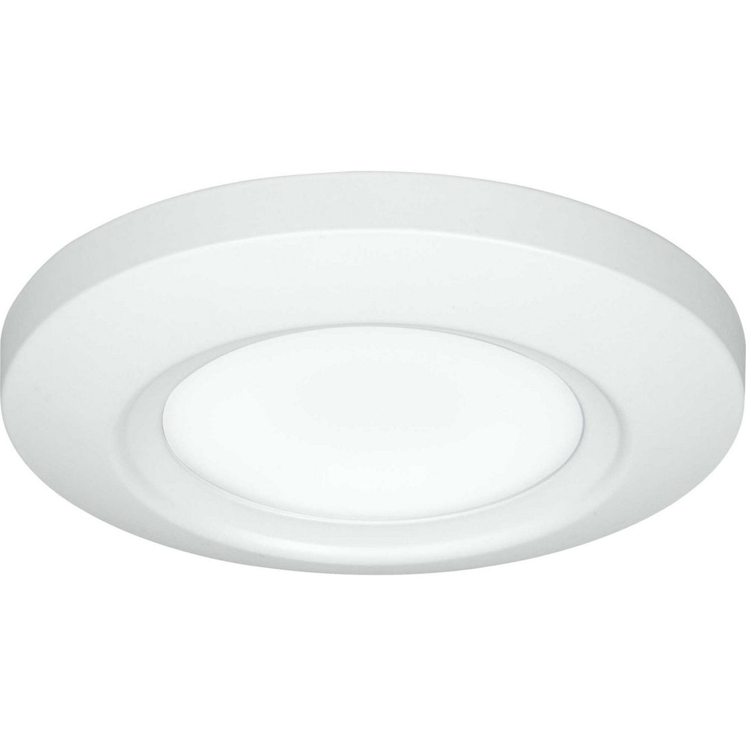 Emblem LED LED Flush Mount in Satin White - available from The Lighting Shoppe, trusted by Canadian homeowners
