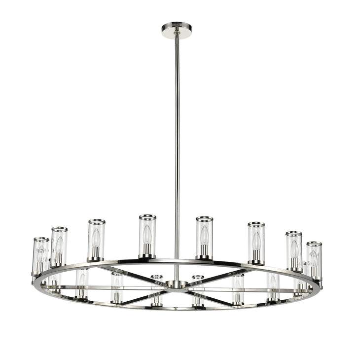 Alora Canada - CH309018PNCG - 18 Light Chandelier - Revolve - Clear Glass/Polished Nickel