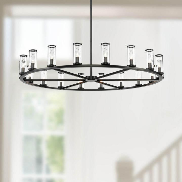 Alora Canada - CH309018UBCG - 18 Light Chandelier - Revolve - Clear Glass/Urban Bronze