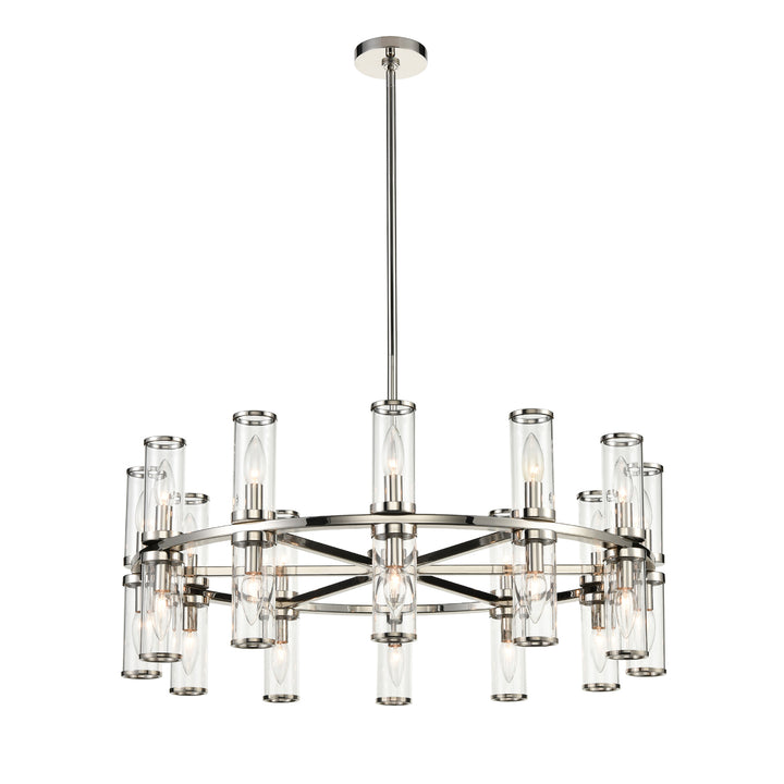 Alora Canada - CH309024PNCG - 24 Light Chandelier - Revolve - Clear Glass/Polished Nickel