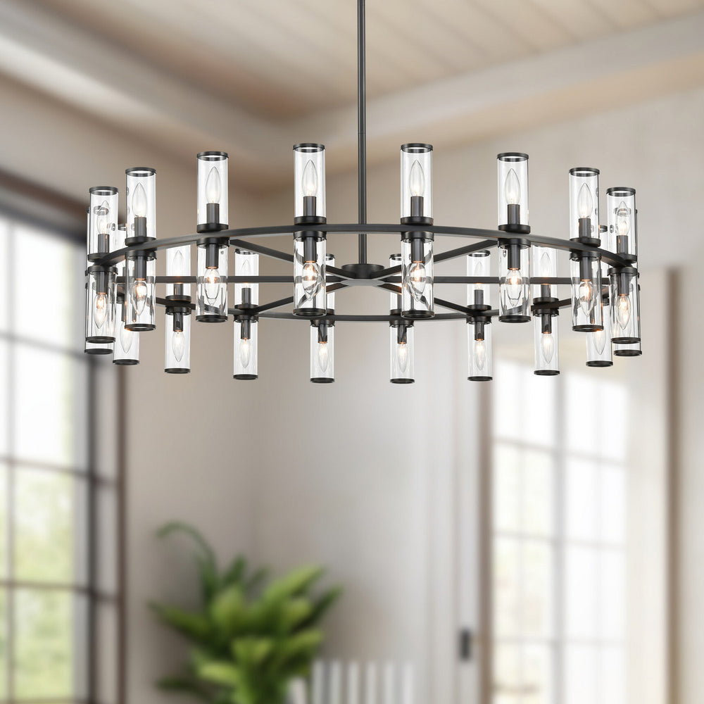 Alora Canada - CH309036UBCG - 36 Light Chandelier - Revolve - Clear Glass/Urban Bronze
