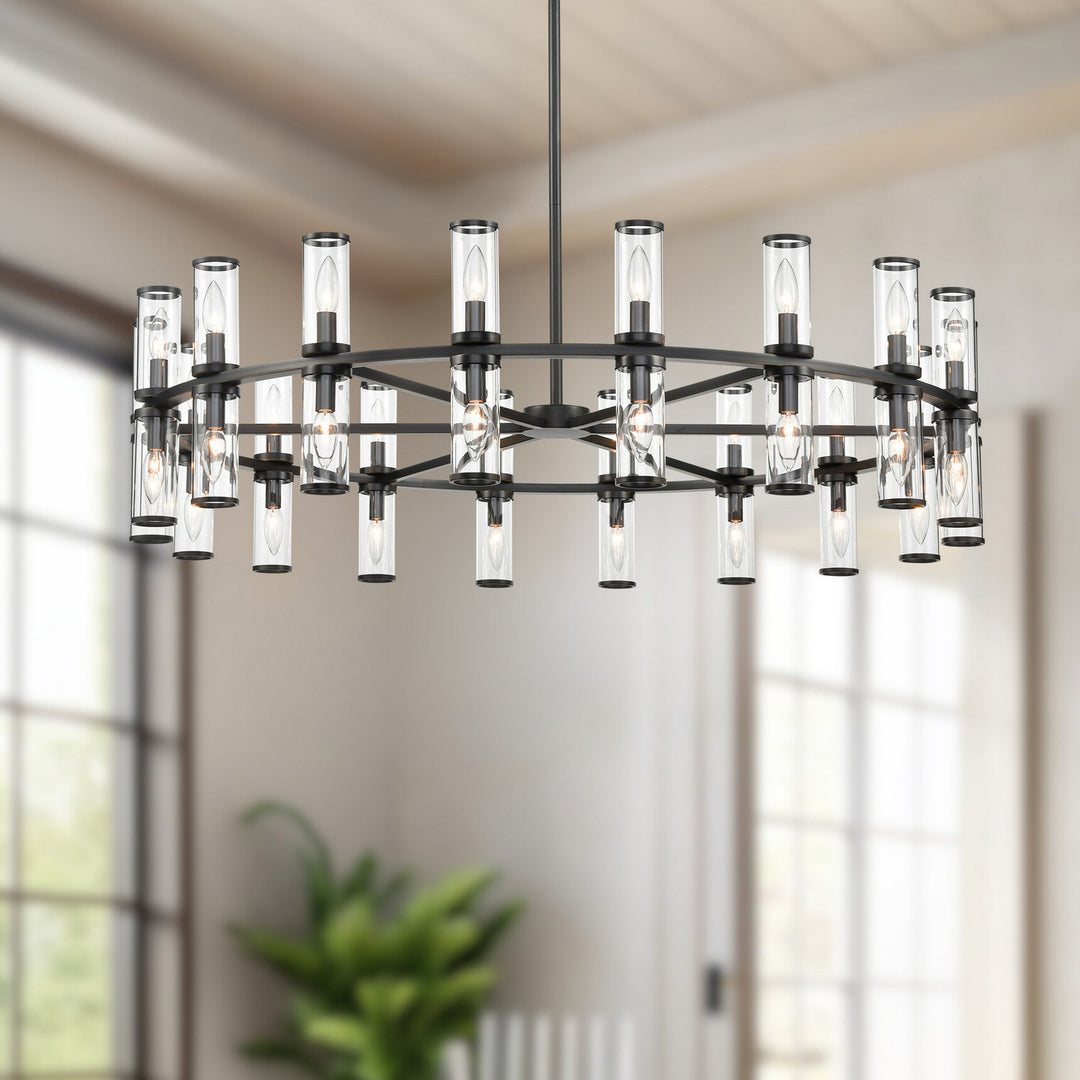Alora Canada - CH309036UBCG - 36 Light Chandelier - Revolve - Clear Glass/Urban Bronze