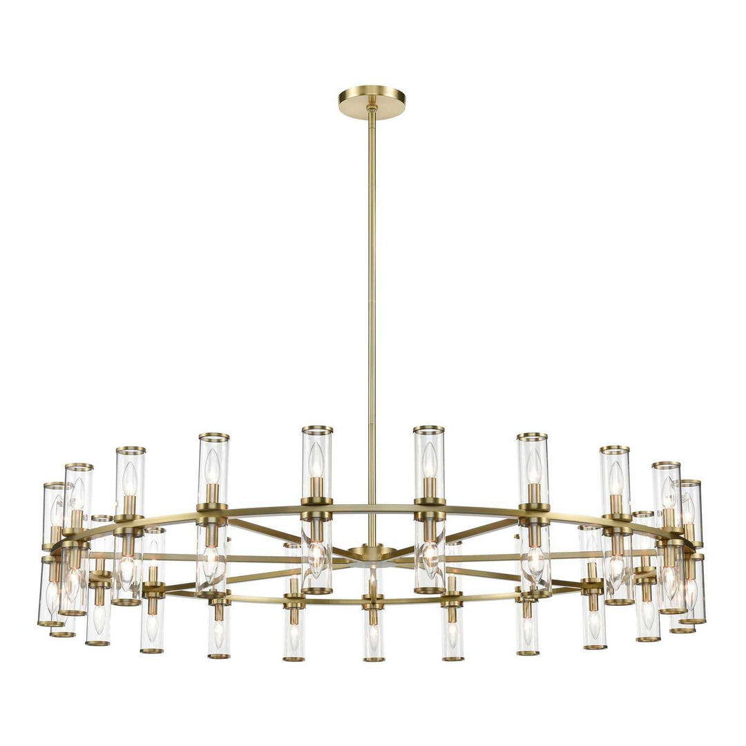 Alora Canada - CH309042NBCG - 42 Light Chandelier - Revolve - Clear Glass/Natural Brass