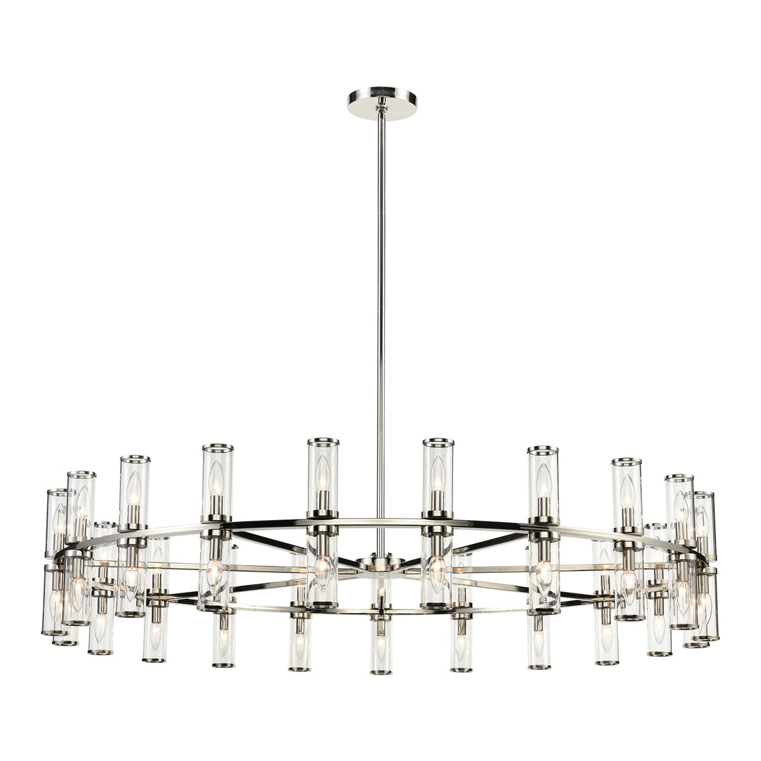Alora Canada - CH309042PNCG - 42 Light Chandelier - Revolve - Clear Glass/Polished Nickel
