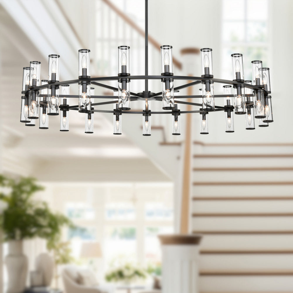 Alora Canada - CH309042UBCG - 42 Light Chandelier - Revolve - Clear Glass/Urban Bronze