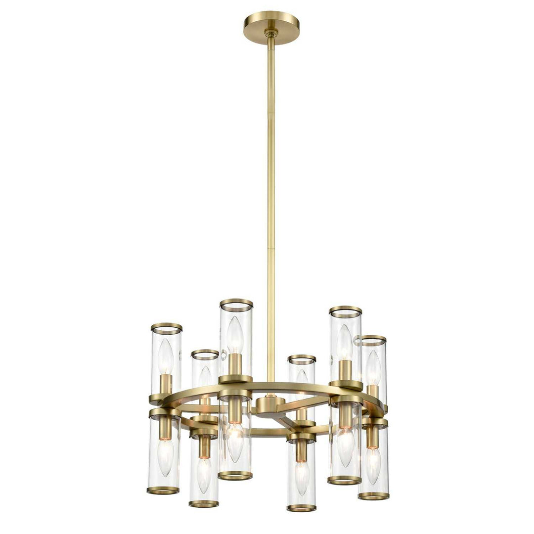Alora Canada - CH309066NBCG - 12 Light Chandelier - Revolve - Clear Glass/Natural Brass