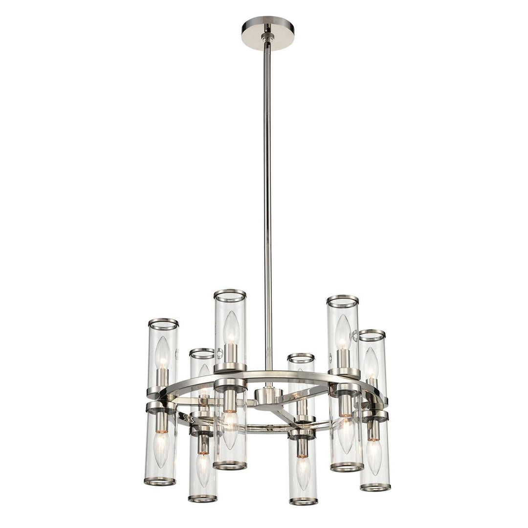 Alora Canada - CH309066PNCG - 12 Light Chandelier - Revolve - Clear Glass/Polished Nickel