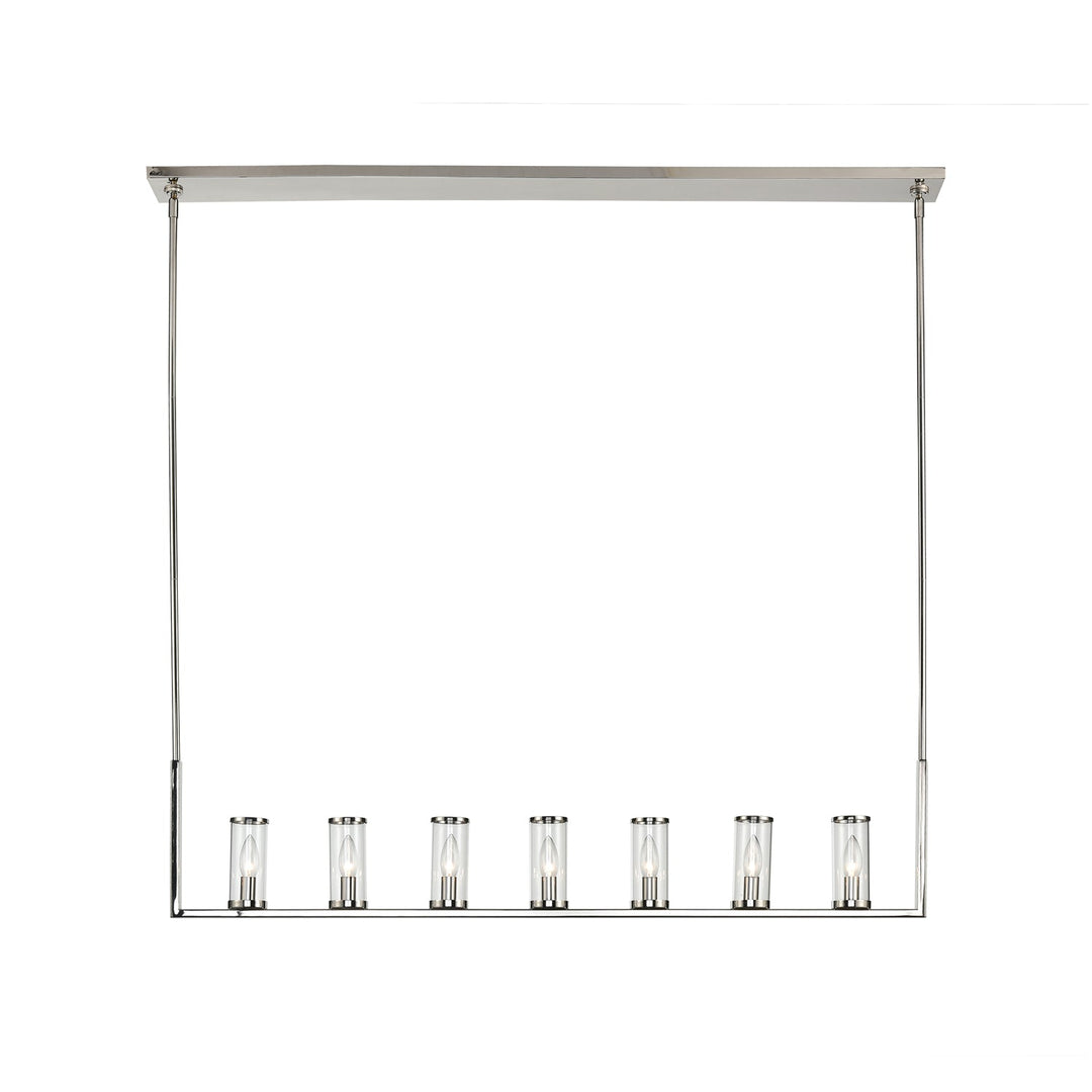 Alora Canada - LP309007PNCG - Seven Light Island Pendant - Revolve - Clear Glass/Polished Nickel