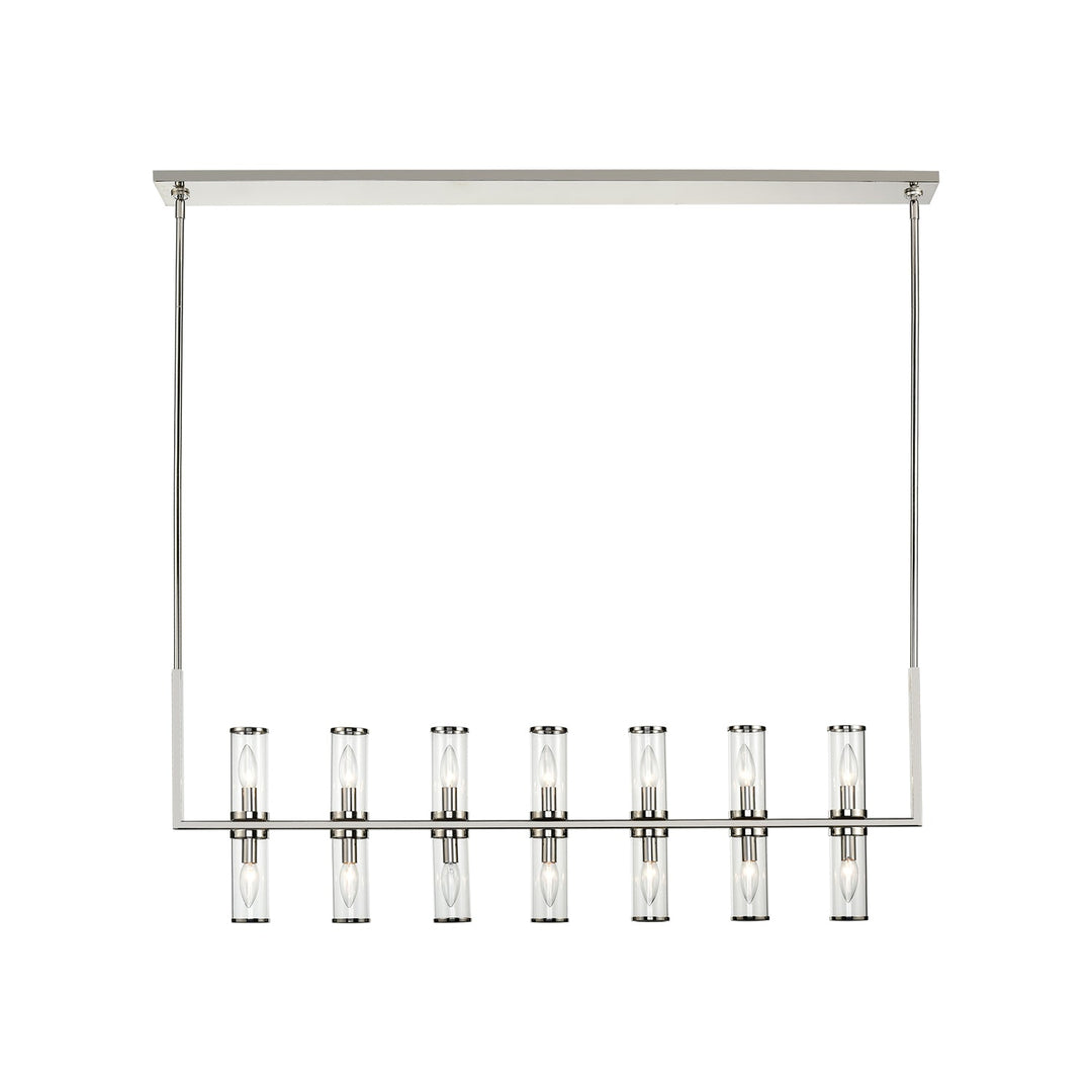 Alora Canada - LP309077PNCG - 14 Light Island Pendant - Revolve - Clear Glass/Polished Nickel