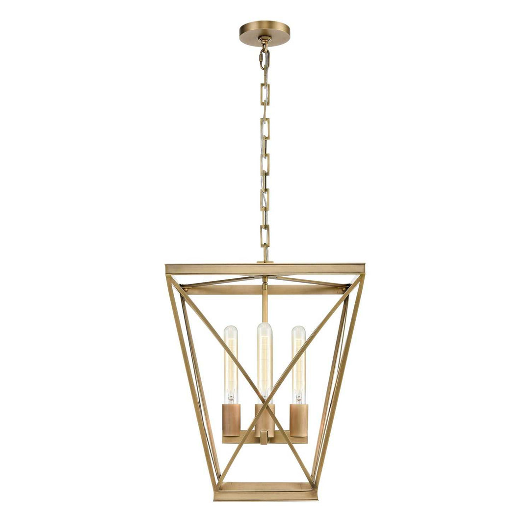 Alora Canada - PD309616VB - Four Light Pendant - Lattice - Vintage Brass