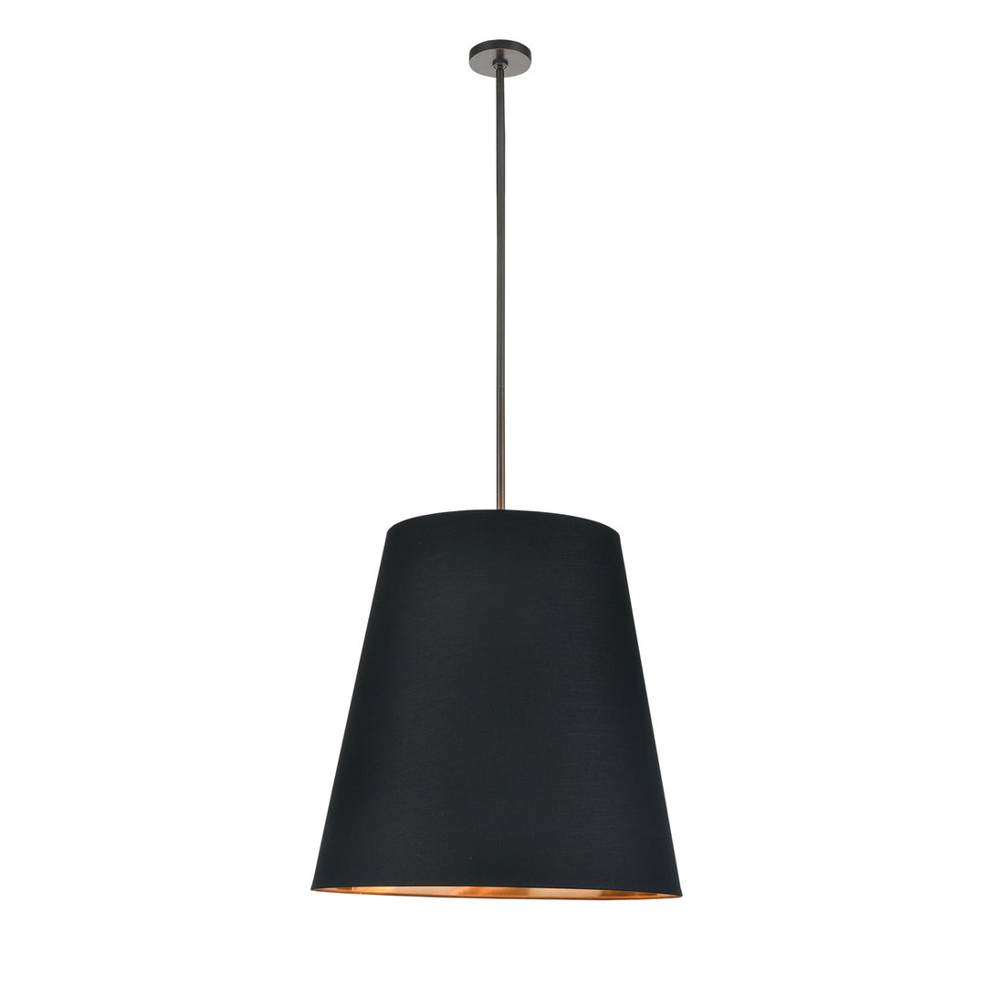 Alora Canada - PD311025UBBG - Three Light Pendant - Calor - Urban Bronze/Black Linen With Gold Parchment