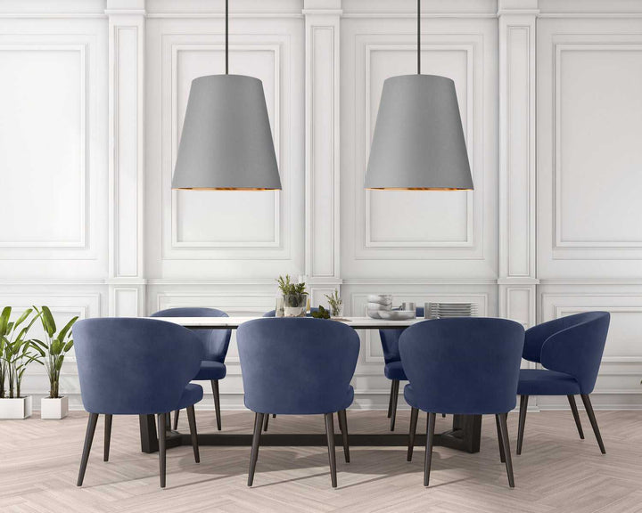 Alora Canada - PD311025UBGG - Three Light Pendant - Calor - Gray Linen With Gold Parchment/Urban Bronze