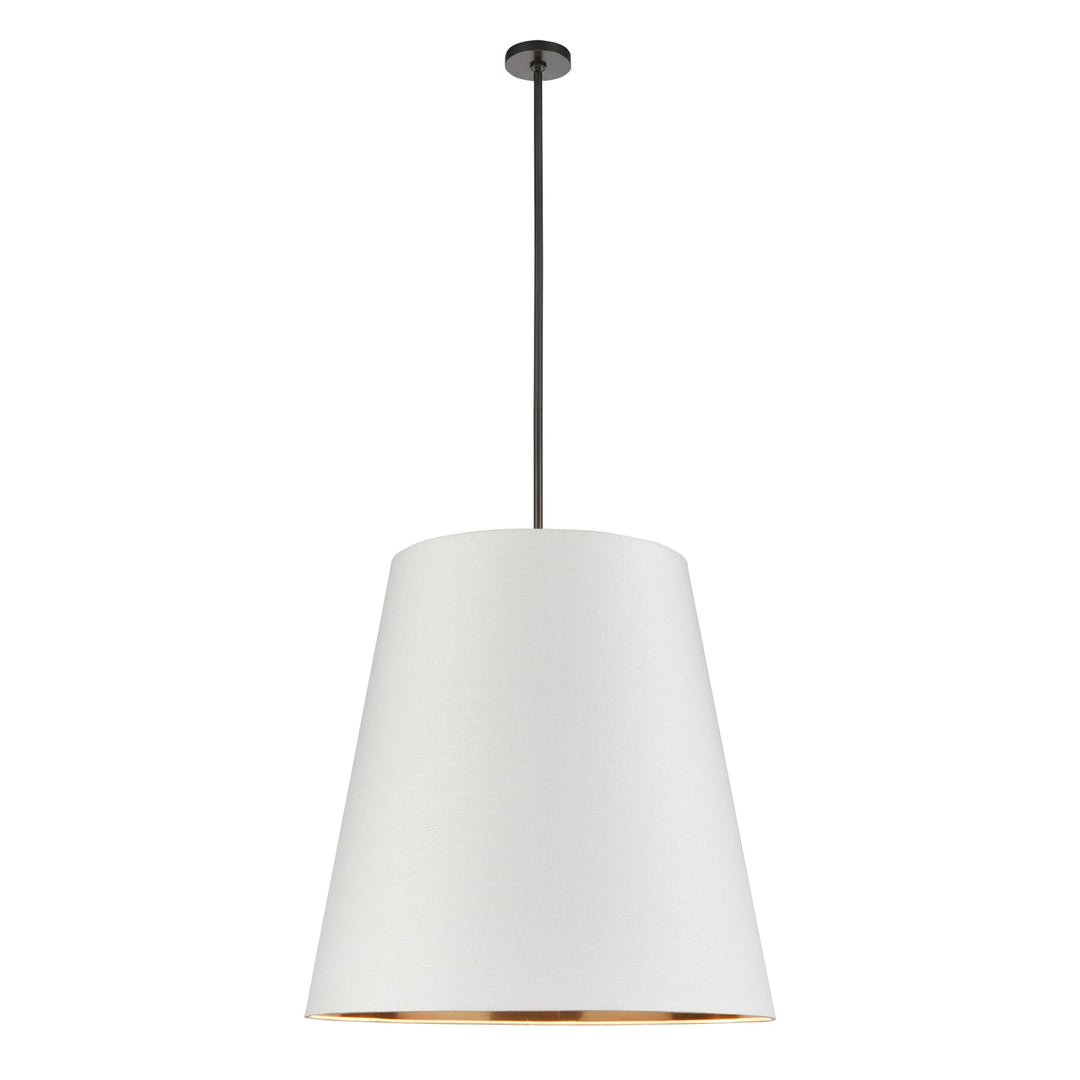 Alora Canada - PD311030UBWG - Three Light Pendant - Calor - Urban Bronze/White Linen With Gold Parchment