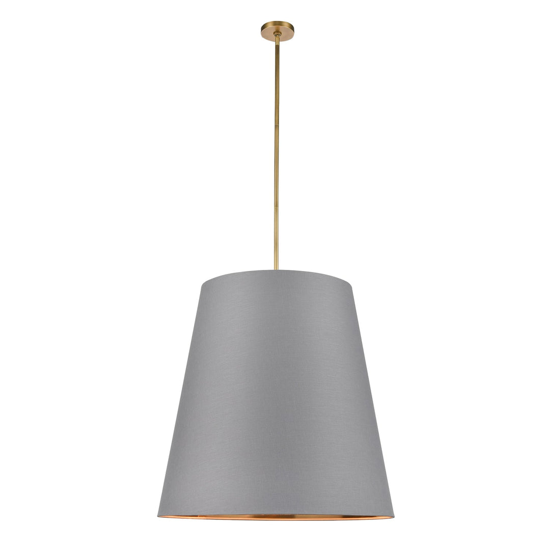 Alora Canada - PD311030VBGG - Three Light Pendant - Calor - Gray Linen With Gold Parchment/Vintage Brass