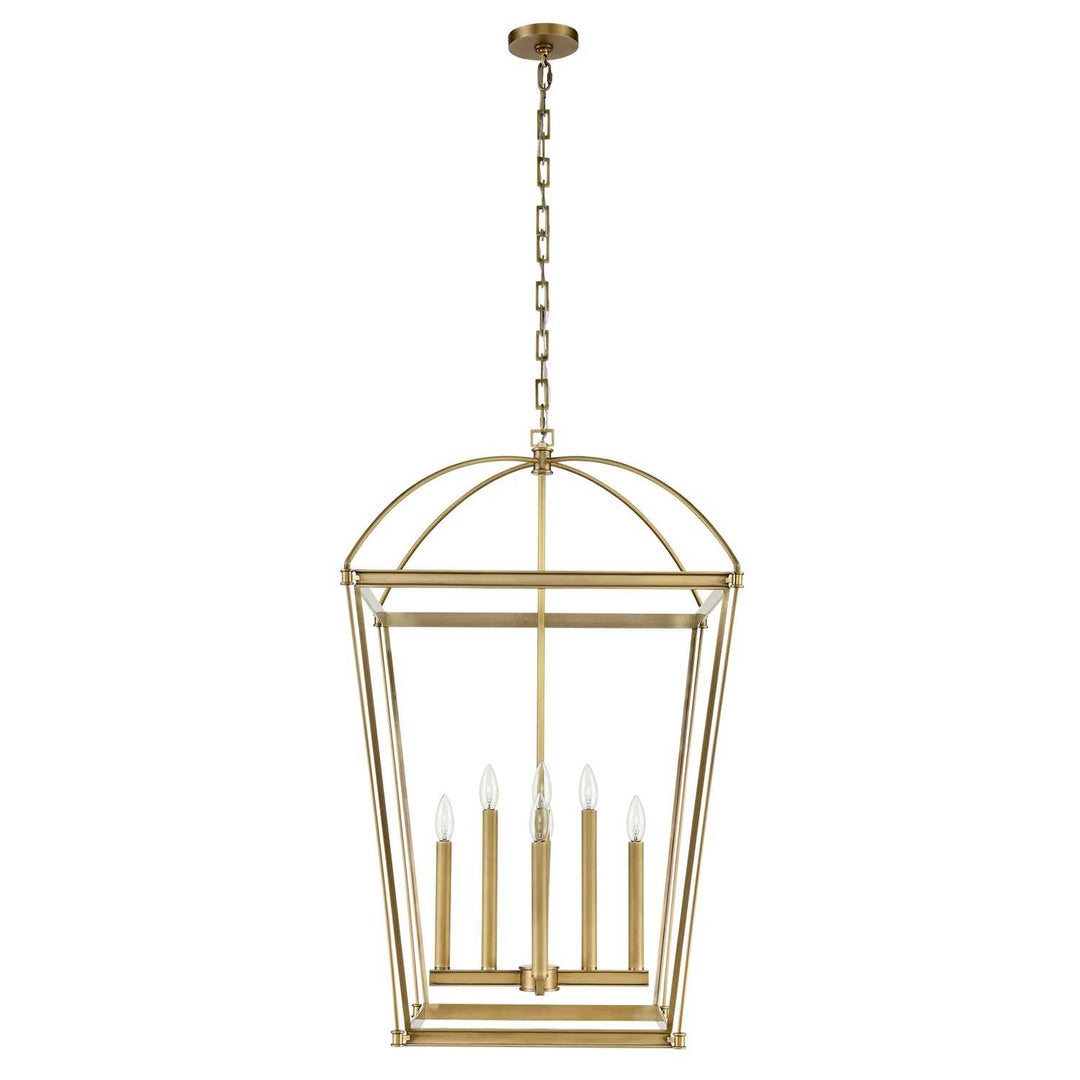 Alora Canada - PD312224VB - Eight Light Foyer Pendant - Manor - Vintage Brass