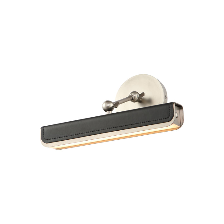 Alora Canada - PL307912ANTL - LED Wall Sconce - Valise Picture - Aged Nickel/Tuxedo Leather