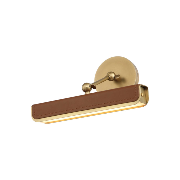 Alora Canada - PL307912VBCL - LED Wall Sconce - Valise Picture - Vintage Brass/Cognac Leather