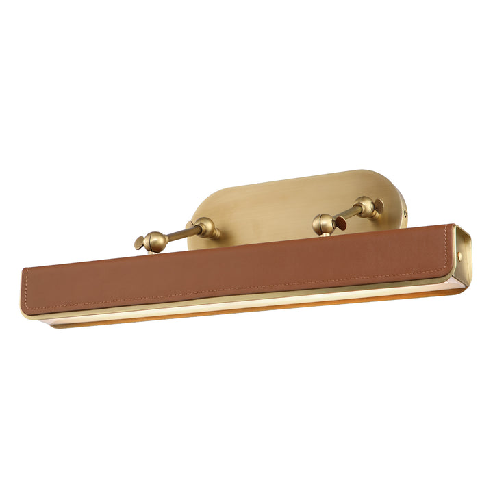 Alora Canada - PL307919VBCL - LED Wall Sconce - Valise Picture - Vintage Brass/Cognac Leather