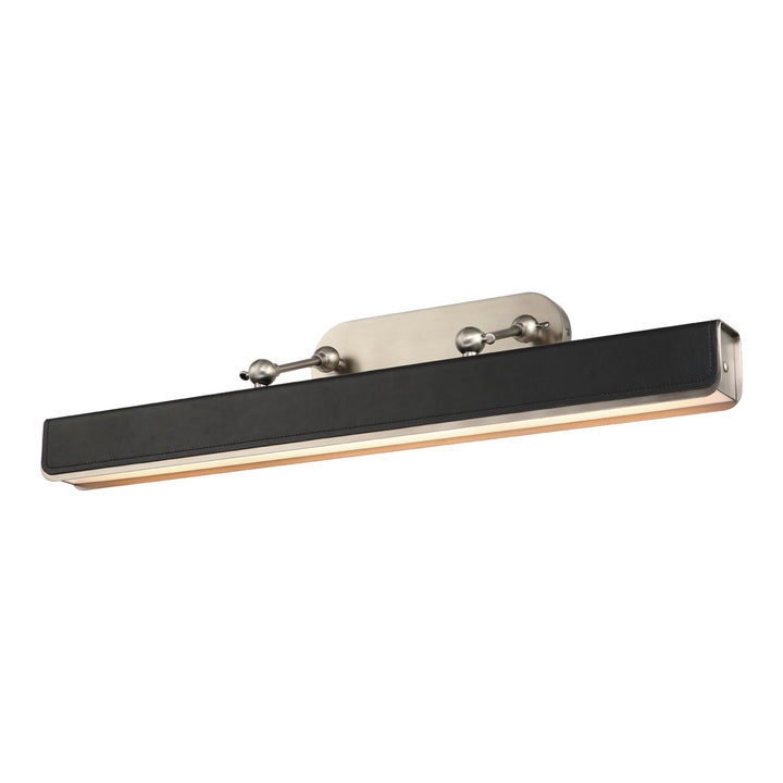 Alora Canada - PL307931ANTL - LED Wall Sconce - Valise Picture - Aged Nickel/Tuxedo Leather